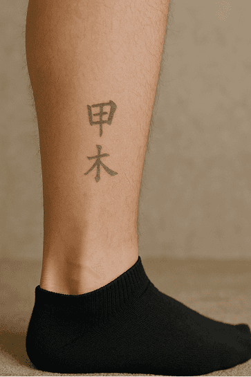Leg tattoo example