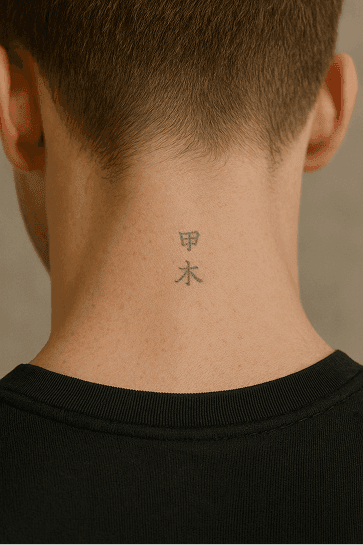 Neck tattoo example